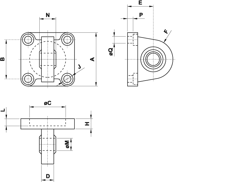Фиксиращ елемент за цилиндри ISO6431 Ф32 CMSS0 Фиксиращ елемент за цилиндри ISO6431 Ф32 CMSS0